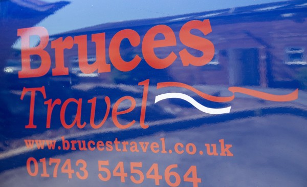 bruces executive travel taxi logo print